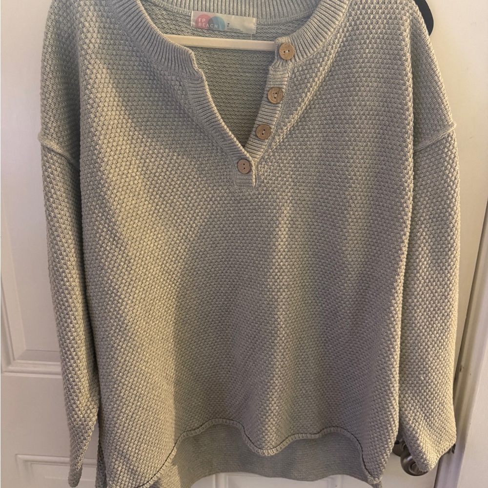 FREE PEOPLE Women's Gray Sweater/Pant Set